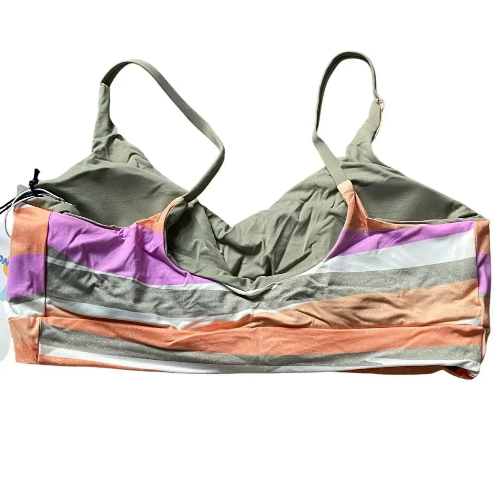 Prana Willow Falls Reversible Swim Top Women's XL Waves Bikini Beach Vacation
